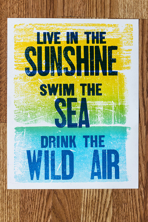 Live In The Sunshine Swim the Sea Drink the Wild Air
